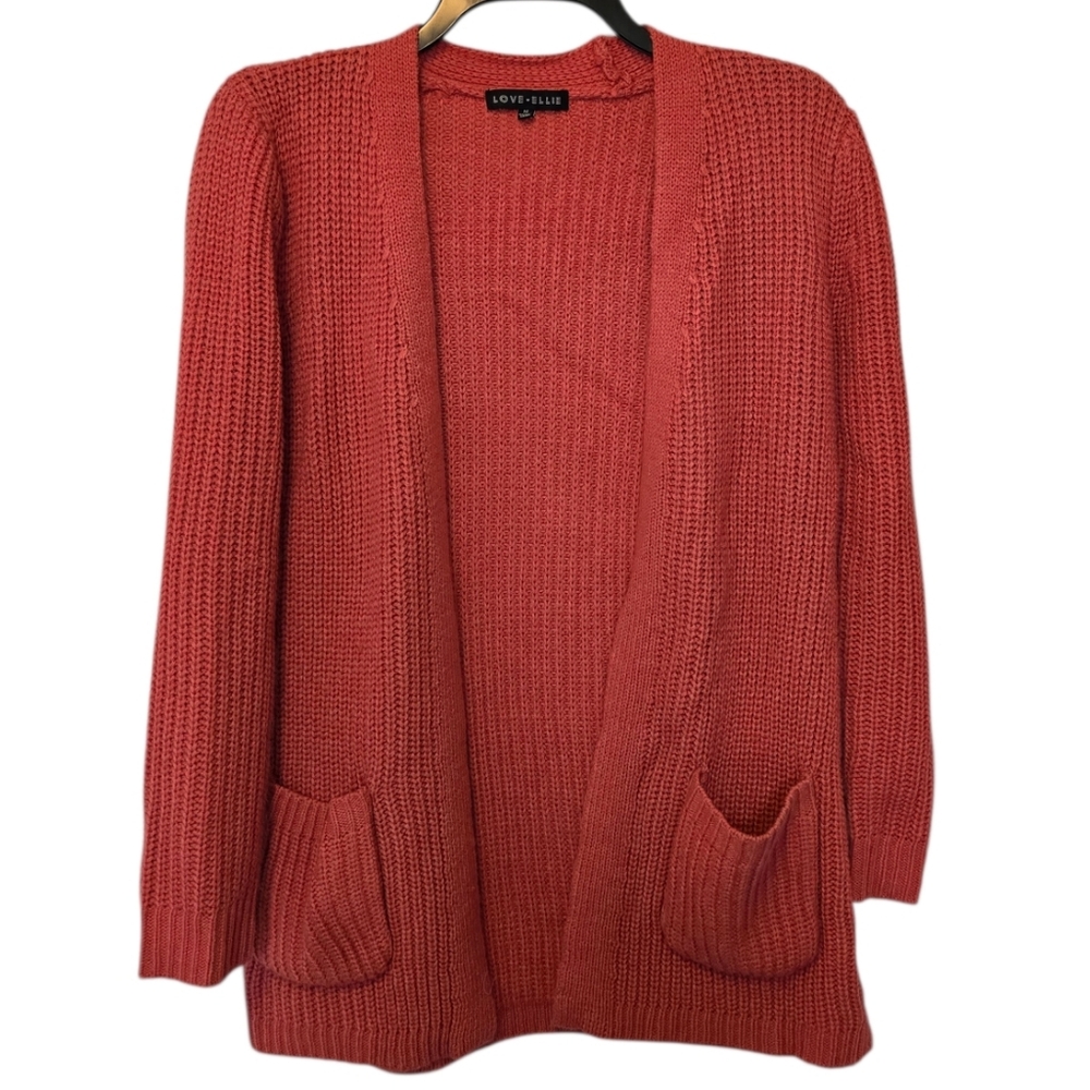 Love Ellie Pink Kint Cardigan Size Medium